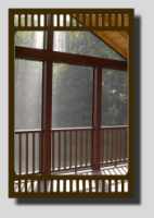 Screen in porch with covered deck.